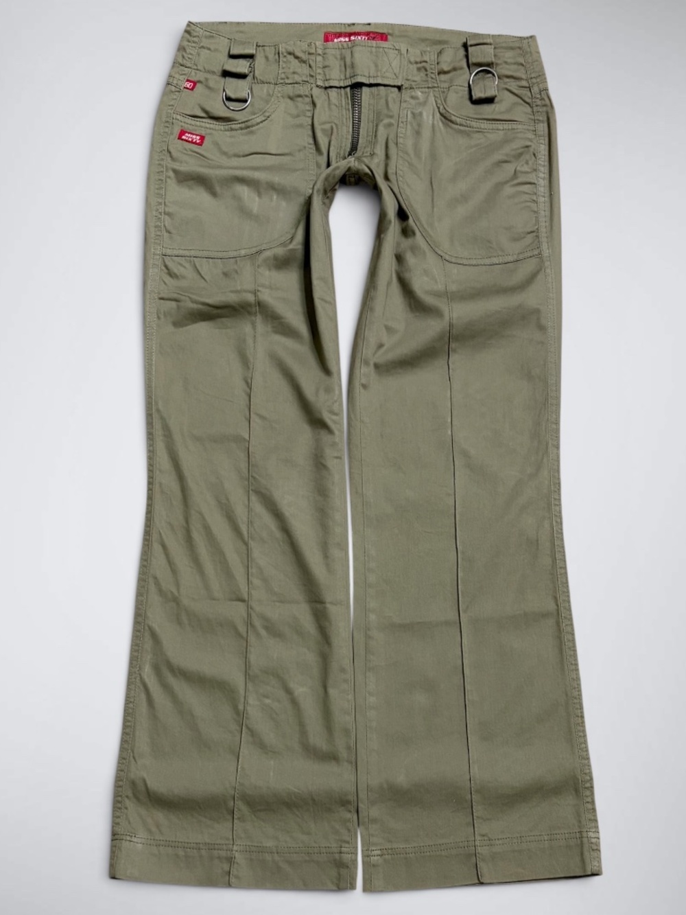 VTG Miss Sixty Army Green Low Rise D-Ring Utility Cargo Pants